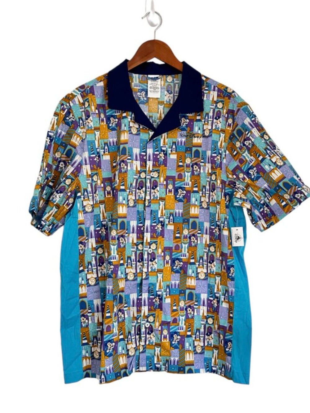 Disney WDW 50th Anniversary It's a Small World Camp Shirt Size L
